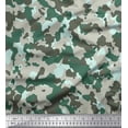 thumbnail image 1 of Soimoi Moss Georgette Fabric Two Tone With Grey Camouflage Print Sewing Fabric Yard 42 Inch Wide, 1 of 3