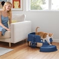 thumbnail image 2 of PawHut Bac à Litière pour Chat en Acier Inoxydable, Bac à Litière pour Chat à Rebords Hauts avec Pelle, 2 of 10