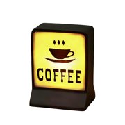 Mini Coffee Refrigerator Retro Coffee Neon Sign Fridge with Light Wall Mount Lighted & Bar Signs for Kitchen Home Dorm CoffeeLovers