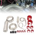 thumbnail image 1 of Radiator Hose Sleeve Stainless Steel Dress Up Hose Cover Kit Universal Radiator Hose Sleeving Set Extreme Heat Resistant for Vehicle, 1 of 7