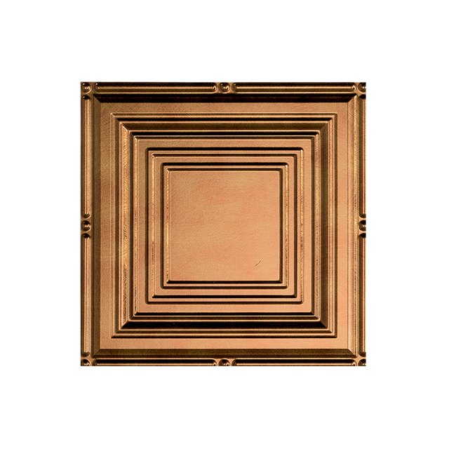 Fasade Easy Installation Portrait Antique Bronze Glue Up Ceiling Tile/ Ceiling Panel (12" X 12" Sample)