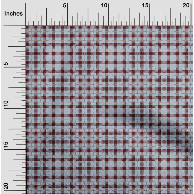 oneOone Polyester Lycra Fabric Gingham Check Decor Fabric Printed BTY 56 Inch Wide