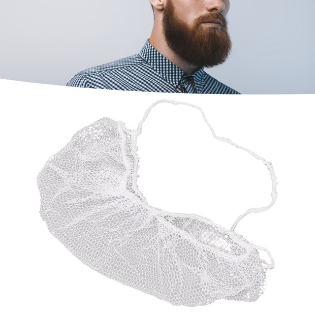 Beard Guards, Beard Covers Nylon Elastic Breathable Latex Free Beard Protector 100pcs