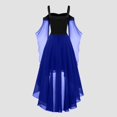 thumbnail image 4 of Robes Style Gothique pour Femmes Grande Taille Robe Midi Élégante avec Manches Évasées en Chiffon Tenue de Soirée Ourlet Irrégulier, 4 of 5