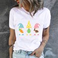 thumbnail image 2 of Qertyioot Hauts pour Femmes T-Shirts à Col Rond pour Femmes T-Shirts à Imprimé Lapin de Pâques T-Shirts à Manches Courtes Blouse Hauts, 2 of 9