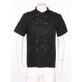 thumbnail image 3 of Ocealan Unisex Chef Jacket Shirt Short Sleeve Chef Coat Men Women Restaurant Kitchen Work Uniform Black Short Sleeve L, 3 of 7