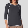 thumbnail image 2 of JIRNDf Chemises pour Femmes Hauts d'Été Tendance Manches Longues Col Rond Drôle Squelette Imprimé Coupe Ajustée T-Shirt Tunique T-Shirt pour Femmes Blouse Décontractée Gris P, 2 of 5