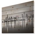 thumbnail image 1 of Design Art - Ligne d'Horizon de Chicago la Nuit Noir et Blanc, 1 of 5