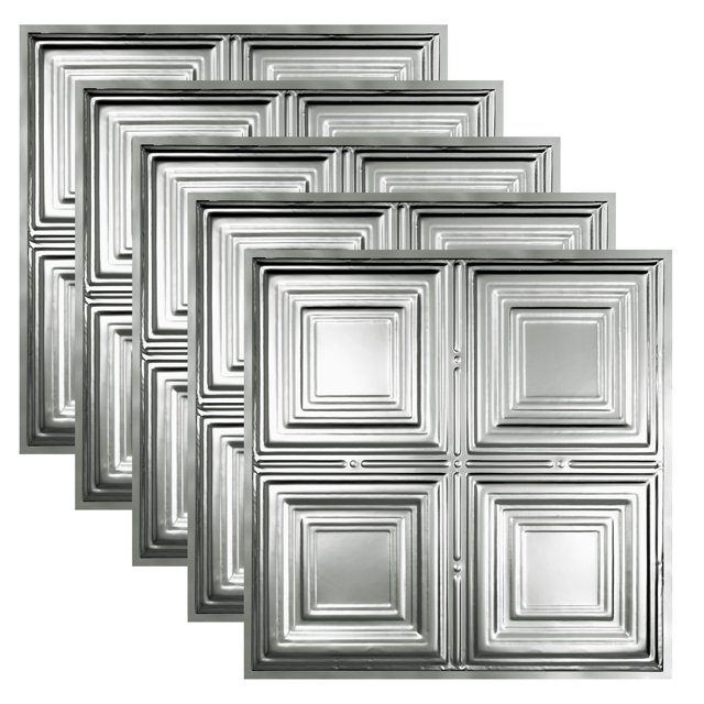 Great Lakes Tin Syracuse Unfinished 2ft x 2ft Lay In Ceiling Tiles (5 Pack)