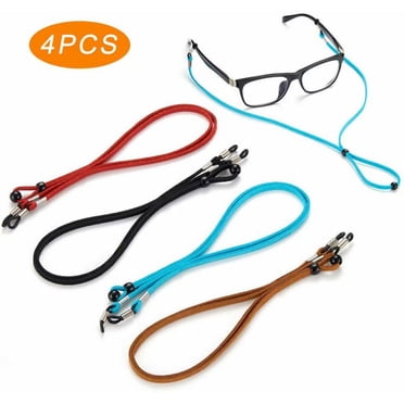 4PCS Premium Eyeglass String Holder Straps - Adjustable Eyewear Retainer Cord - Sunglasses Strap - Glasses Chains Lanyards for Men Women