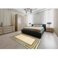 thumbnail image 4 of Ahgly Company Tapis d'Intérieur Ronds Abstraits Kaki et Or, Tapis de Zone Abstraits, 6 Pieds Rond, 4 of 6