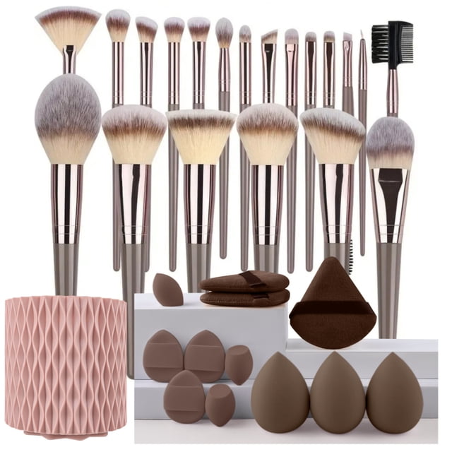 3-20PCS Makeup Brushes Set Eyeshadow Fluffy Foundation Concealer Blush Highlighter Storage Box Female Cosmetics Beauty Tools,makeup brush set