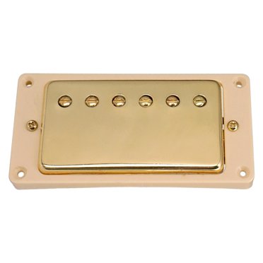 lionlar Electric Guitar Neck Bridge Pickup Gear Humbucker Double Coil for LP Guitar Gold Gold Frame