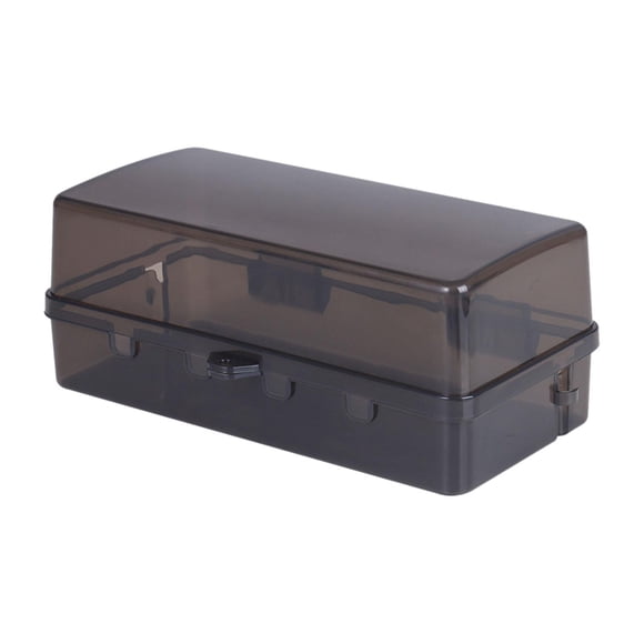 davian Outdoor Power Distribution Box, Waterproof Electrical Connection Box, Weatherproof Socket Cover, Lockable Power Box with Large Capacity And 6 Sockets. Black