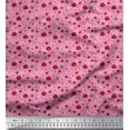thumbnail image 1 of Soimoi Pink Velvet Fabric Flower Artistic Print Sewing Fabric Yard 58 Inch Wide, 1 of 3