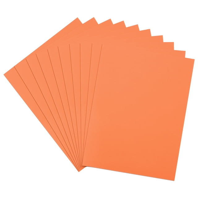 10 Sheets Neon Paper 8"x11" 250gsm Fluorescent Bright Cardstock,Dark Orange