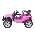 thumbnail image 2 of Voiture une Place pour Enfants Style Wrangler Rose 12V en Cuir, 2 of 2