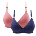 thumbnail image 1 of Timegard 2pc Wireless Bras for Women Breathable Comfort Adjustable Strap High Support Everyday Bralette, 1 of 2