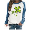 thumbnail image 2 of Chandail de la Saint-Patrick pour Femmes, T-shirt à Col Rond Imprimé à Manches Longues, Haut Ample, Chandail de la Saint-Patrick, 2 of 4