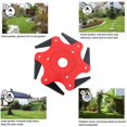 thumbnail image 3 of Steel Cutter Head Steel Trimmer Head 6 Teeth Sturdy Grass Trimmer Blade Durable Steel Razor Trimmer Head Flexible Professional Blade Easy Cutting for Lawn Weeding Garden�?reen�?, 3 of 8