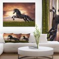 thumbnail image 3 of Design Art Black Friesian Horse Gallop Canvas Print, 3 of 3