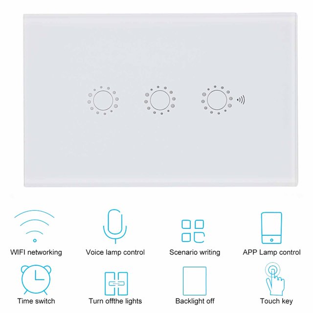 Wireless Touch Switch, No Delay Touch Switch Panel, Safe Real-time Feedback Anti-surge Electronic Equipment Light For Lamp Access Control System