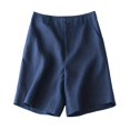 thumbnail image 5 of Ovticza Bermudas pour Femmes Séchage Rapide Légers Shorts en Lin Golf Randonnée Voyage Shorts Bleu Marine TG, 5 of 5