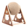 thumbnail image 3 of Natural Sisal Cat Scratching Ball, Cat Scratcher Toy, Wear Resistant Interactive Triangular, 3 of 6
