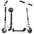 thumbnail image 1 of Light-Up Folding Kick Scooter for Kids Ages 5–12 – Carve Flight – Adjustable Handlebar, Lightweight Alloy, Rear Brake – Green – Madd Gear, 1 of 9