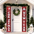 thumbnail image 3 of 1 Pair Christmas Couplets Eye-Catching Clear Pattern Door Hanging Banner Couplets for Home Festive Decorations, 3 of 9