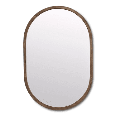 Bouclair Pear Wood Framed Oval Mirror 20 X 30 in (50.8 X 76.2 cm)