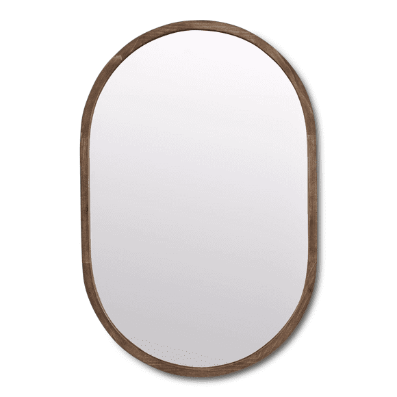 Bouclair Pear Wood Framed Oval Mirror 20 X 30 in (50.8 X 76.2 cm)