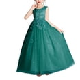 thumbnail image 1 of LOVZFMLL Jupe Princesse à Nœud pour Filles, Été, Manches Courtes, Volants, Dentelle, Col Rond, Broderie, en Maille, 1 of 5