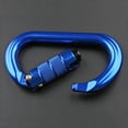 thumbnail image 2 of 25KN Professional Climbing Carabiner Screw Locking Gate Carabiner Heavy Duty O-shape Climbing Buckle Lightweight Hammock Locking Clip for Climbing Rappelling Canyoning Hammock Climbing Gear Quick Clip, 2 of 8