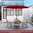 thumbnail image 4 of Patiojoy 10FT Solar Umbrella Patio Umbrella with 112 LED Lights Outdoor Table Market Umbrella with Crank Lifting Handle & Push Button Tilt System Wine, 4 of 10