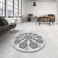 thumbnail image 4 of Ahgly Company Tapis d'Intérieur Lavable à la Machine, Carré, Transitionnel, Gris, Tapis de Zone, 4 Pieds Carré, 4 of 7