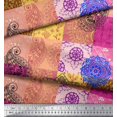 thumbnail image 3 of Soimoi Cotton Poplin Fabric Mandala & Paisley Patchwork Print Fabric by Yard 42 Inch Wide, 3 of 3