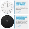 thumbnail image 3 of Shisuyan Horloge Murale Ronde en Plastique Blanc Lot de 1 13.8 Po, 3 of 9