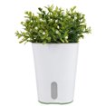 thumbnail image 1 of COMPUKAS Unique White Plastic Indoor Flowerpot with Self-Watering Irrigation System for Easy Planting, 1 of 8