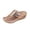Rose Gold, variant on Orthopedic Sandals for Women Wedge Flip Flops Metal Decor Irregular Embossing Beach Summer Slide Sandals Gold