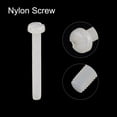 thumbnail image 4 of Unique Bargains Nylon Machine Screws, M3x25mm Slotted Pan Head Fasteners Bolts, White 50Pack, 4 of 4