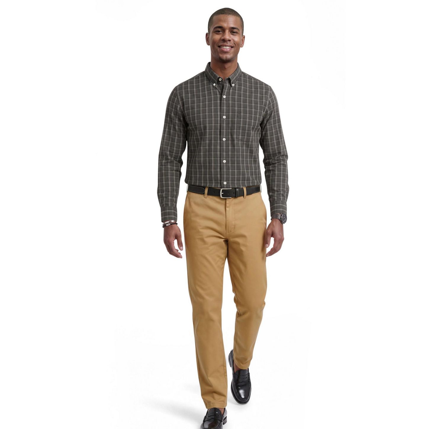 Chemise boutonnée à carreaux Performance Confort pour homme IZOD