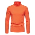 thumbnail image 1 of FAIWAD Men's Thermal Undershirts Long Sleeve Mock Turtleneck Slim Stretch Basic Pullover Tops, 1 of 8