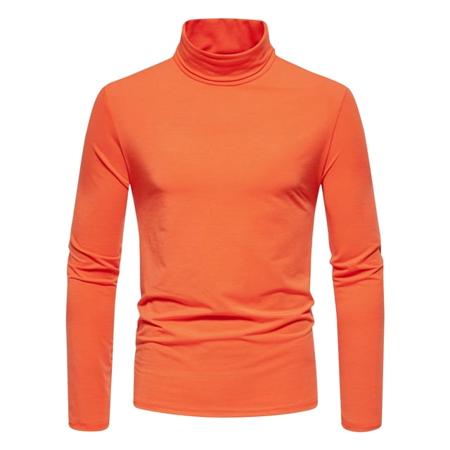 FAIWAD Men's Thermal Undershirts Long Sleeve Mock Turtleneck Slim Stretch Basic Pullover Tops