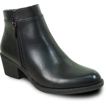 kozi Canada Bottillon Robe Imperméable pour Femme VENUS-2 Botte d'Automne avec Double Fermeture Éclair Noir