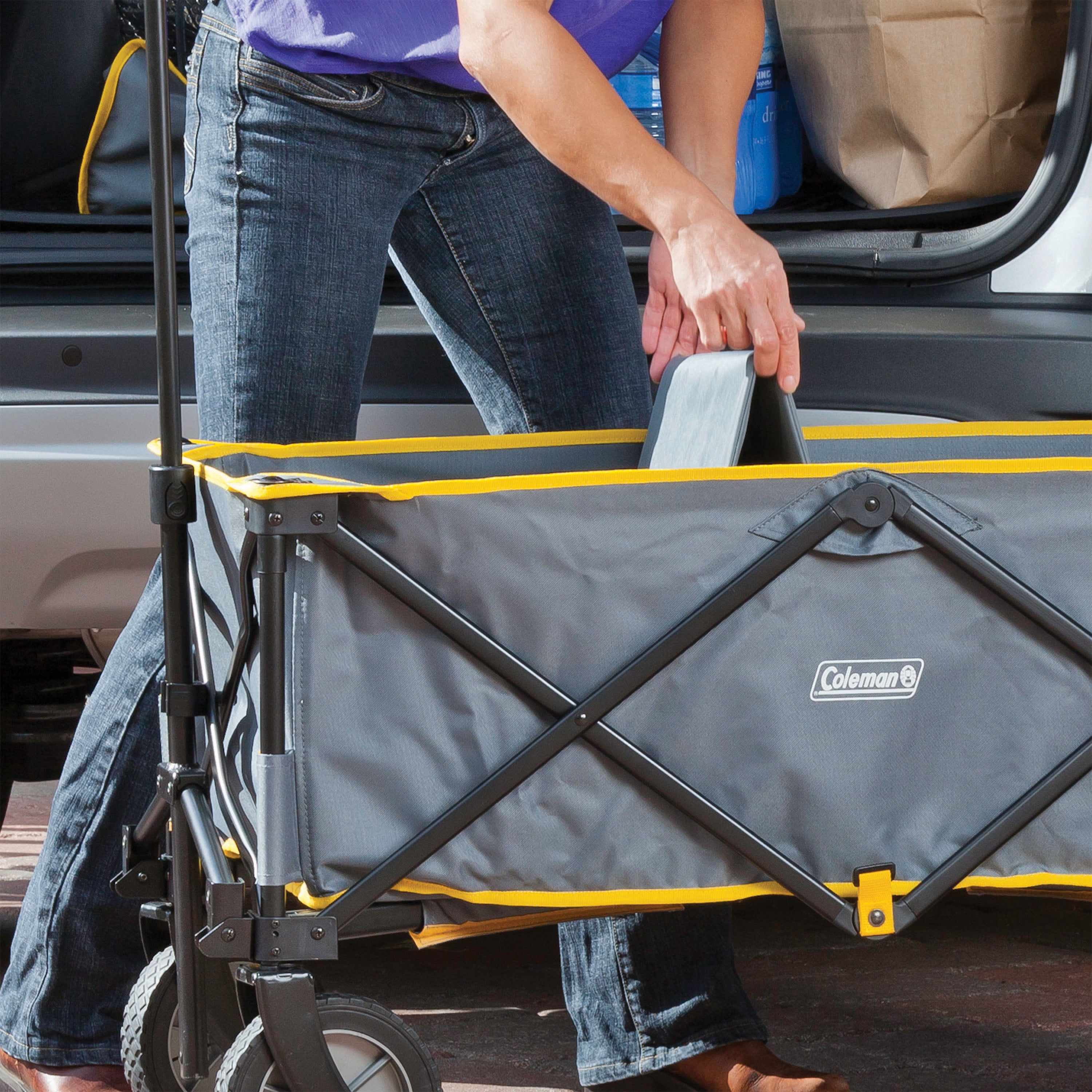 Coleman Camping Wagon, Heavy-Duty Collapsible Folding Wagon with