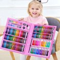 thumbnail image 4 of Pink Complete Creative Drawing Kit 150 Pieces Art Supplies For Students, 4 of 5