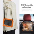 thumbnail image 4 of XYX For iPad Air 5th/4th Generation 10.9 inch 2022/2020 Case, 360 Rotating Shockproof Cover with Stand, Screen Protector, Shoulder Strap, Orange, 4 of 7