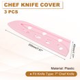 thumbnail image 2 of Uxcell Manchons de Protection en Plastique pour Couteau de Chef, Protège-Couteaux pour Cuisine Bar Rose, 2 of 7