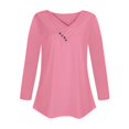 thumbnail image 4 of Birdeem Mode Femmes Manches Longues Été Col en V Aguichant Décontracté Hauts Bouton Blouses Régulières Hauts, 4 of 12